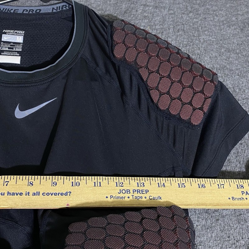 Nike Pro Combat Padded Compression Shirt Mens Medium Dri Fit Black Red Football gallery