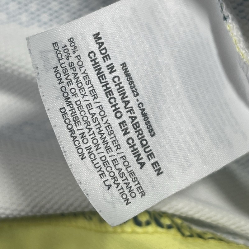 Nike Court Team DryFit Tennis T-Shirt Beaded Striped Yellow ombre Mens XL gallery