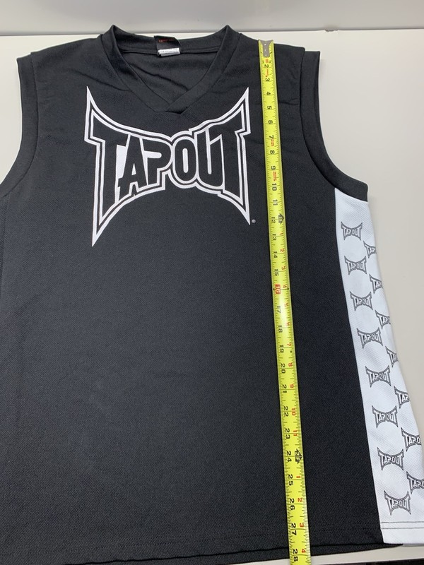 Y2K Tapout Jersey Tank Top Mens X-Large Black MMA Fighting Back gallery