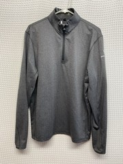 Greyson Golf 1/4 Zip Men’s Large Herringbone Long Sleeve Pullover Stretch Gray