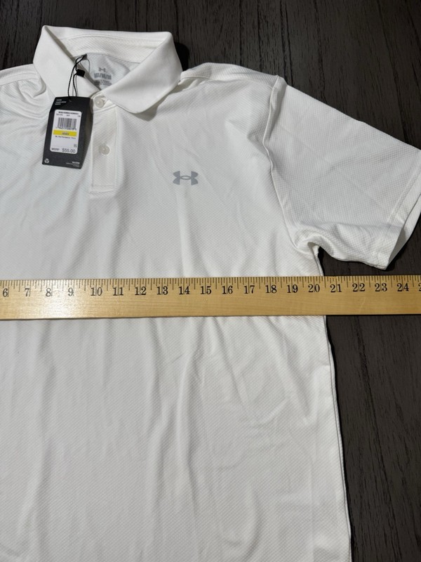 Under Armour Team Tech Mens Short Sleeve White Polo Shirt NEW w/ Tag Medium gallery