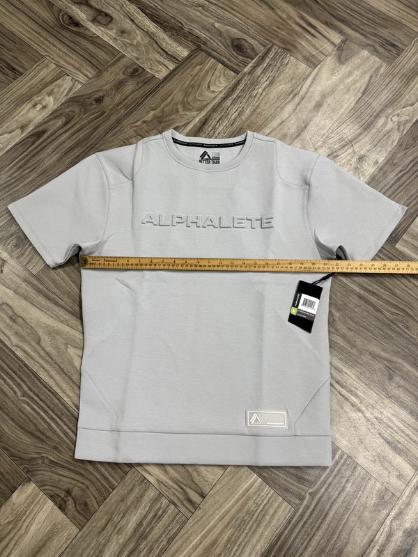 Alphalete ELMTS Half Sleeve Pullover - Oyster Grey ,Size Medium gallery