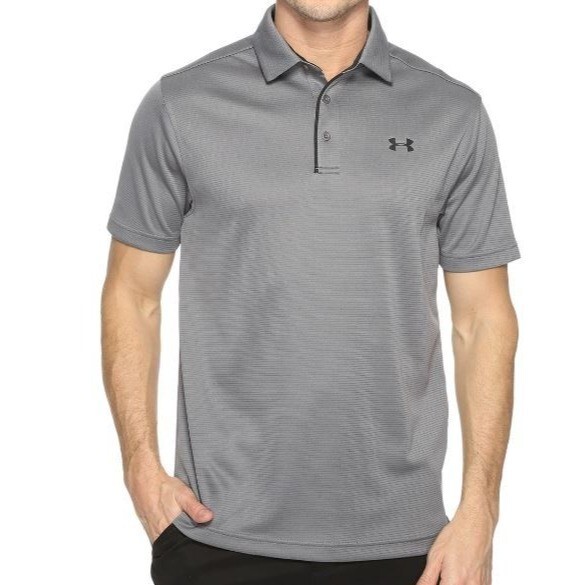 Under Armour Graphite Tech Polo Tee Shirt Top Men Size Medium NWT Athletic gallery