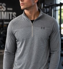 Under Armour Pullover Mens Large UA Seamless 1/2 Zip Fitted Performance Athletic