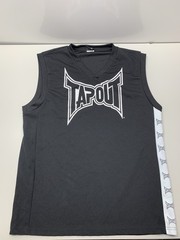 Y2K Tapout Jersey Tank Top Mens X-Large Black MMA Fighting Back