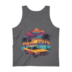 Miami Beach Car Vintage Mens Tank Top