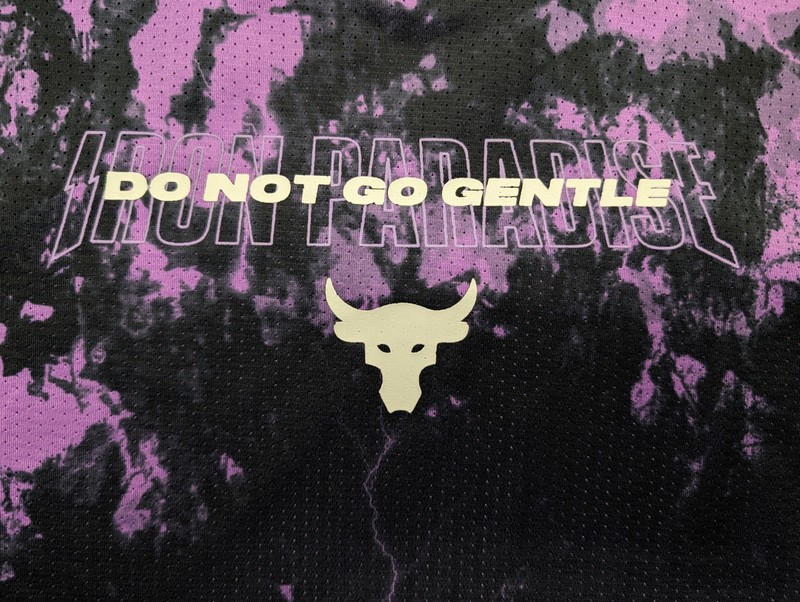 Under Armour Project Rock Tank Top Men’s Large Do Not Go Gentle Purple Black gallery