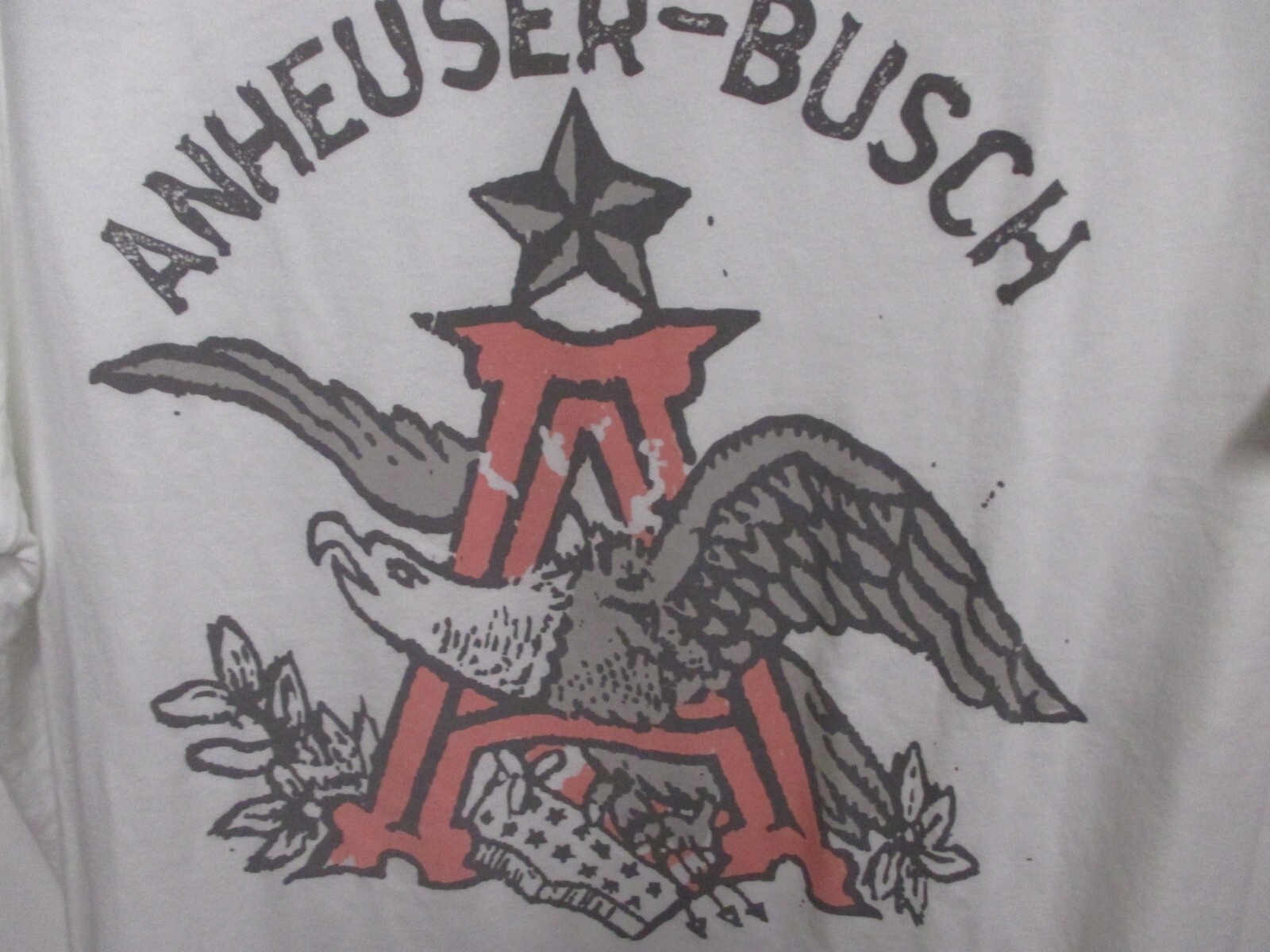 ANHEUSER-BUSCH MENS (CLASSIC LOGO) T SHIRT (XXL) NWT WHITE, SOFT COOL LOGO gallery