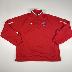 Under Armour Windbreaker Pullover Men’s XL Red 1/4 Zip Outdoor