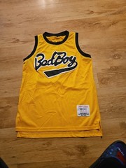 Biggie Smalls Retro Bad Boy #72 Jersey Adult S Rap Hip Hop Embroidered Yellow