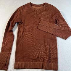 Lululemon Rest Less Engineered Warmth Mens XS Brown Long Sleeve Running Base
