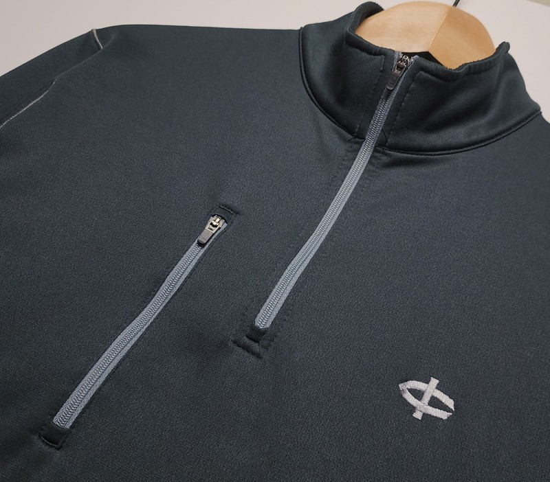 Peter Millar Element 4 Warmth 1/4 Zip Pullover Men's Small Black Fleece Lined gallery