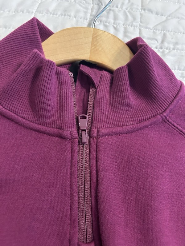 Fabletics Go-To Quarter Zip Pullover Men’s Large Purple Athletic Sweater gallery