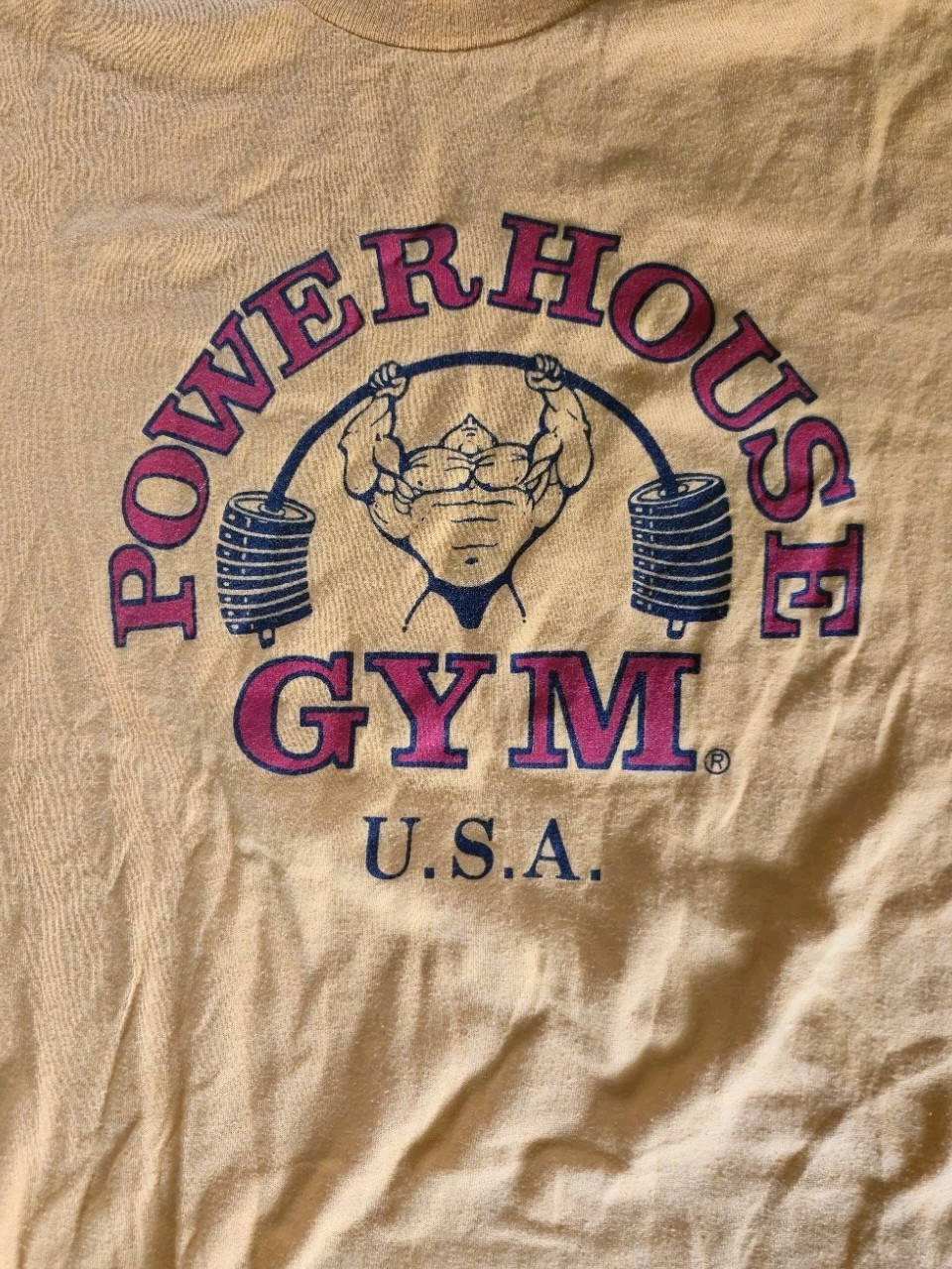 VINTAGE POWERHOUSE GYM USA Front & Back Graphic XL gallery