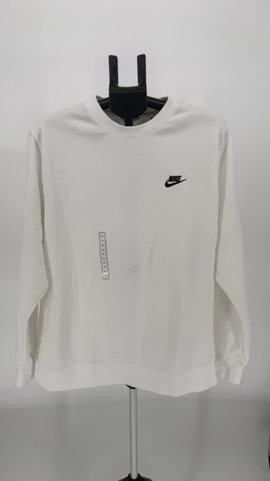 Nike Crewneck Sweatshirt Classic Logo Pullover Casual White Men XL BV2662-100 gallery