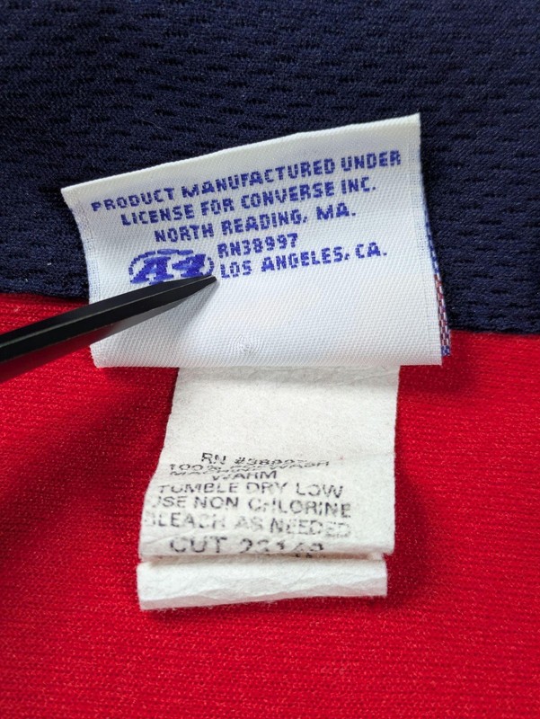 Vintage Converse Shirt Men XL Blue Red 1/4 Zip Chuck Taylor Tennis Golf Made USA gallery