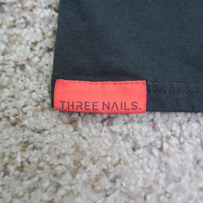 Three Nails Shirt Mens Medium Black Long Sleeve Christian Cross Logo Tee Stretch gallery