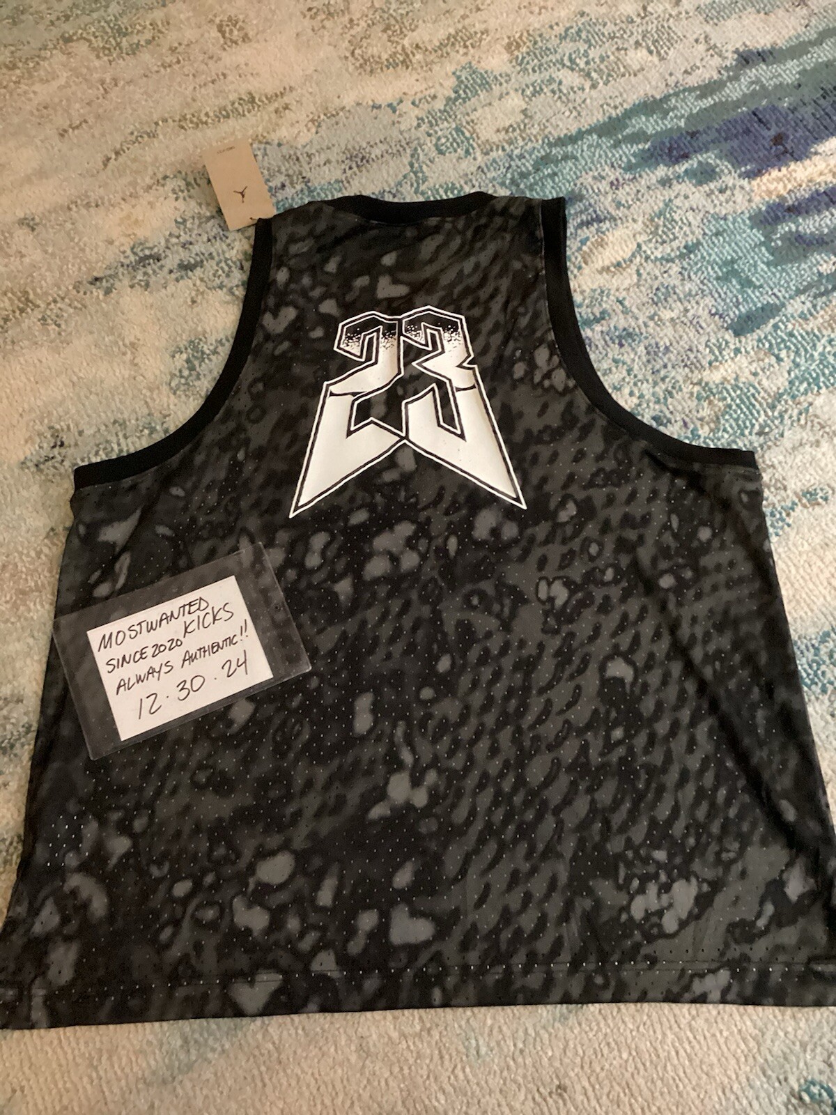 NWT Nike Air Jordan Dri-FitSport Mesh Jersey Black Camo Men’s Size XXL FREE SHIP gallery