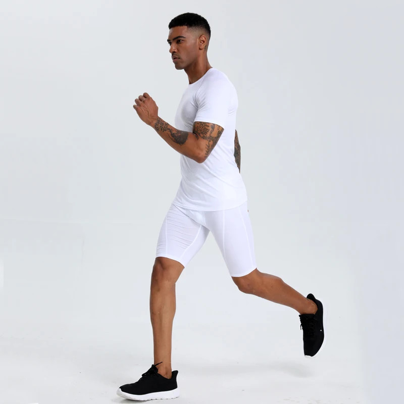 Men's Compression Top Active Mid Stretch Breathable Moisture Wicking Tee Gift gallery