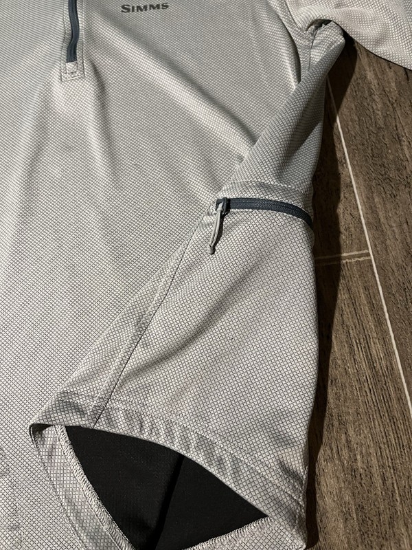 SIMMS Solarflex Plus UPF 50 1/4 Zip Pullover Fishing Mens Size Medium Gray gallery