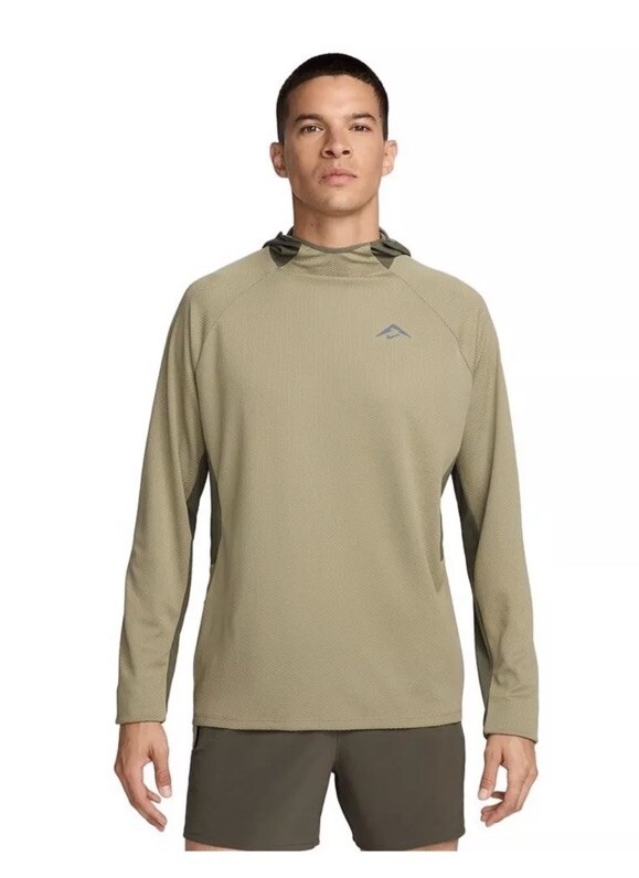 Nike Dri-FIT UV Trail Long Sleeve Hooded Top Hoodie Olive FN4006-276 Men's Small gallery