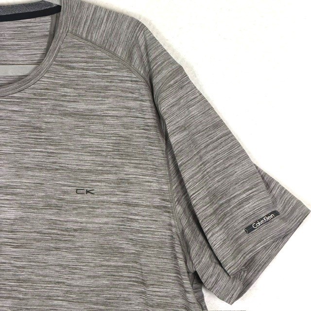 Calvin Klein Performance Mens XXL Gray Space Dye Short Sleeve Athletic T-Shirt gallery