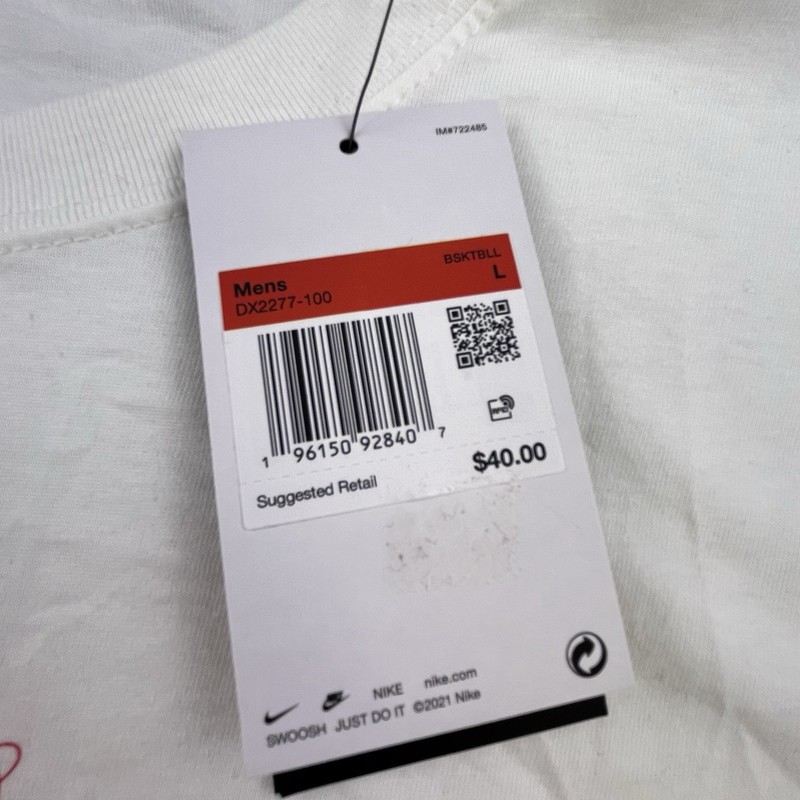 Nike Lebron James Strive For Greatness T-Shirt Men L White Lion Long Sleeve NWT gallery