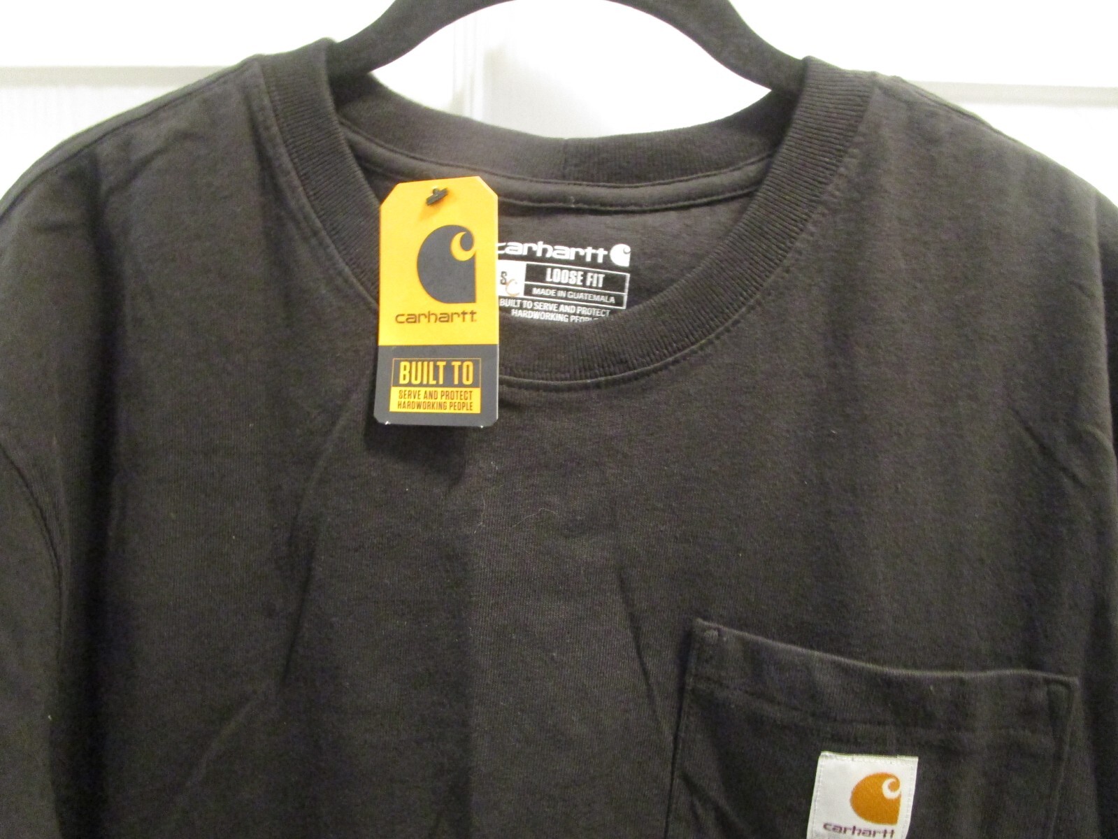 CARHARTT LOOSE FIT HEAVYWEIGHT S/S POCKET T-SHIRT IN BLACK SIZE SMALL gallery