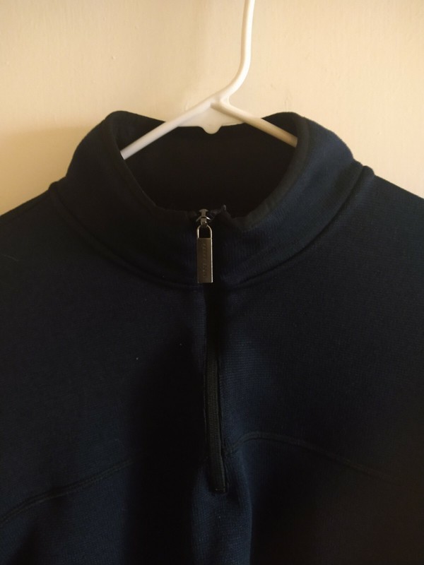 Perry Ellis Men's 1/4-Zip Casual Pullover Shirt Top Black Size Large Great Cond gallery