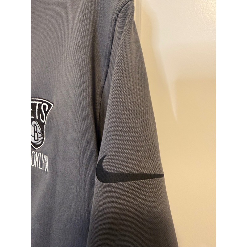 Nike Brooklyn Nets Quarter Zip Mens Large Gray Excellent Dri-FIT NBA Basketball gallery