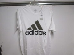 ADIDAS (AMPLIFIER) MENS CLASSIC LOGO T SHIRT (LARGE) NWT WHITE 2 TONE LOGO SOFT