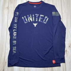 Under Armour Project Rock Veterans Day United Long Sleeve Shirt Mens Medium