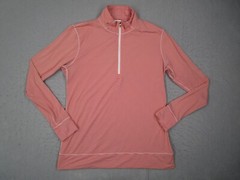 FootJoy Sweater Mens Medium Pink 1/4 Zip Pullover Long Sleeve Performance Golf