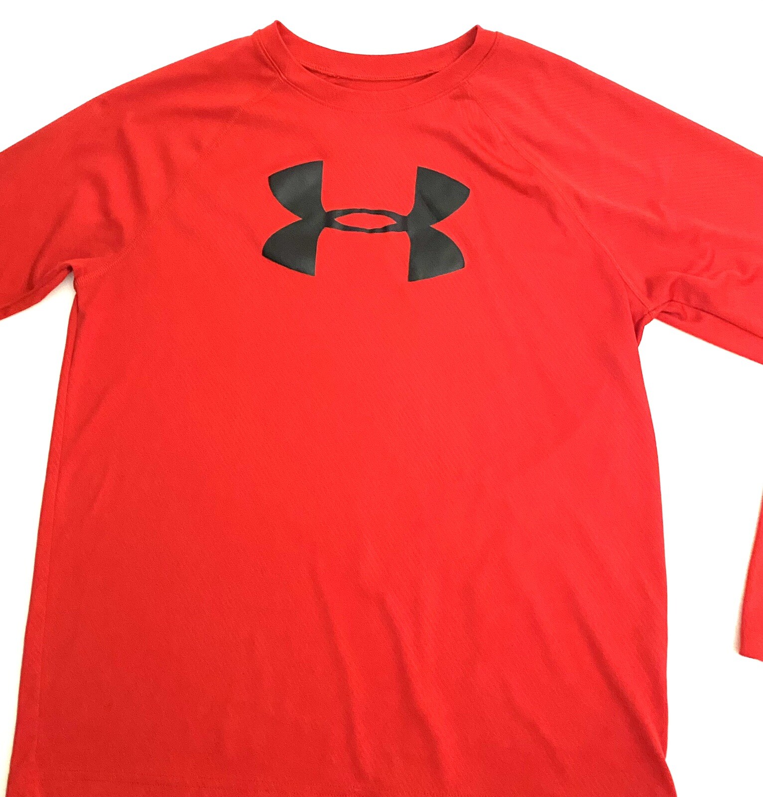 Youth UNDER ARMOUR Tech HeatGear YXL Loose Long Sleeve Shirt - Red - Big Logo gallery