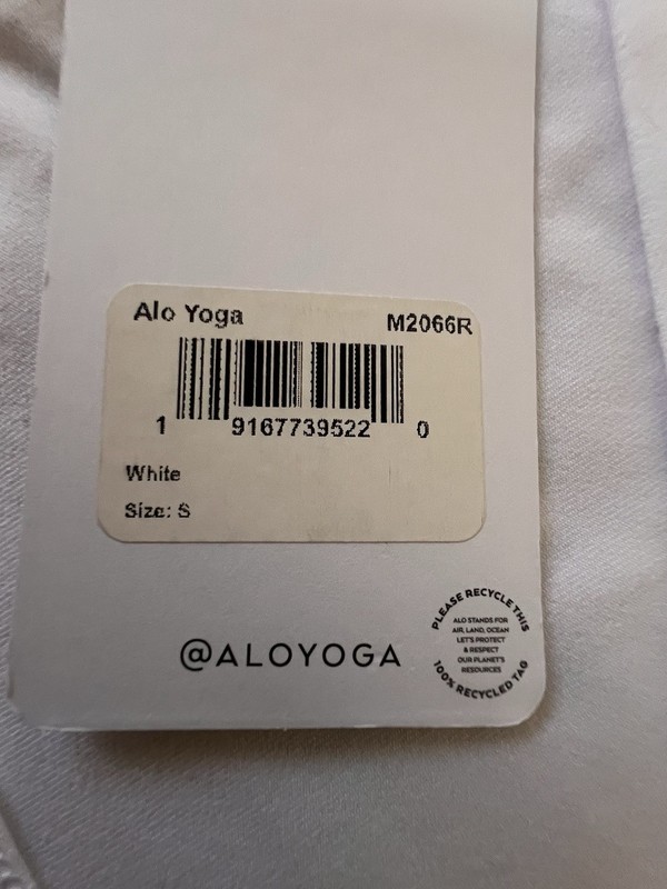 MENS ALO YOGA CONQUER MUSCLE TANK TOP SIZE SMALL WHITE SUPER SOFT BRAND NEW gallery