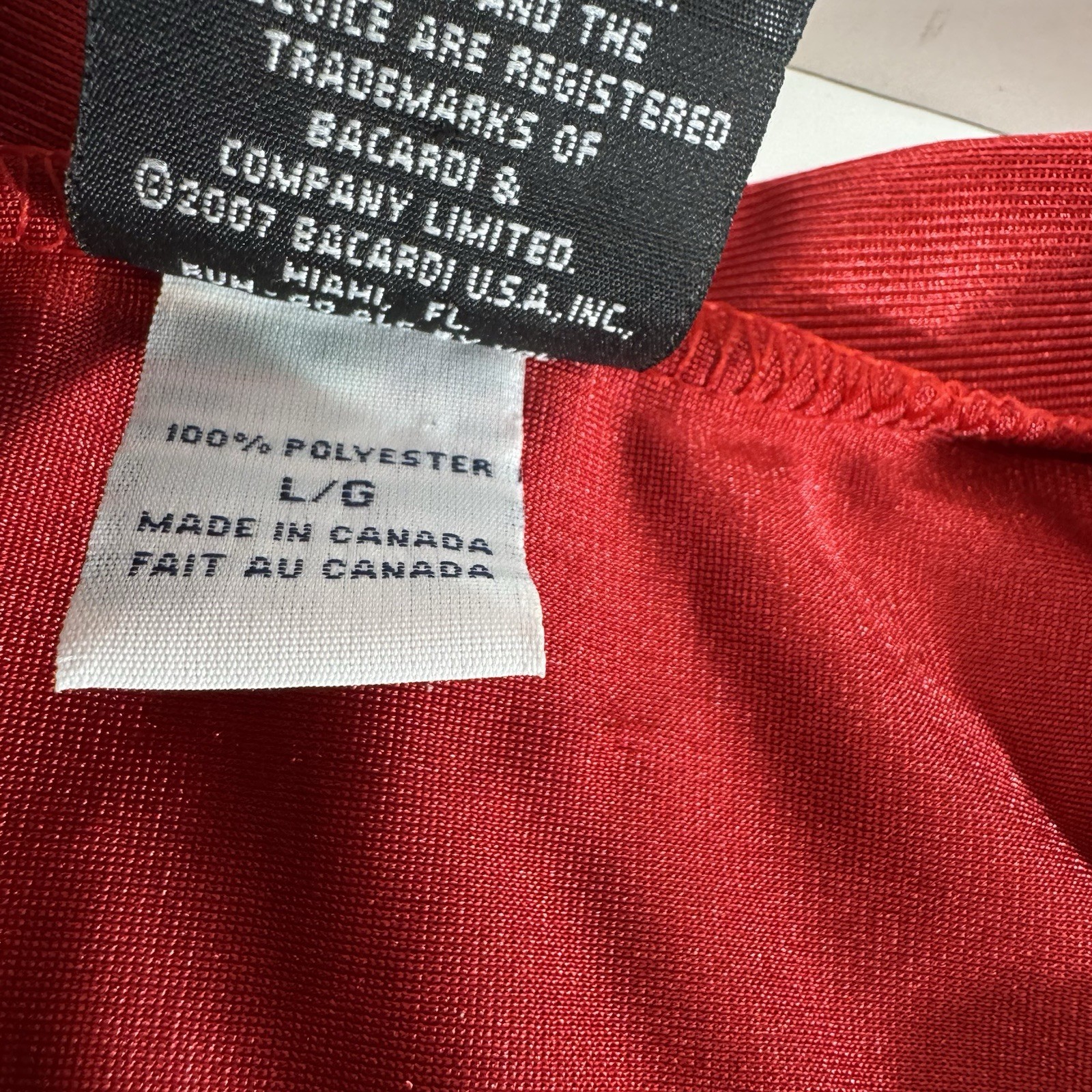 Bacardi Rum #62 Mens Large Black Red Football Jersey gallery