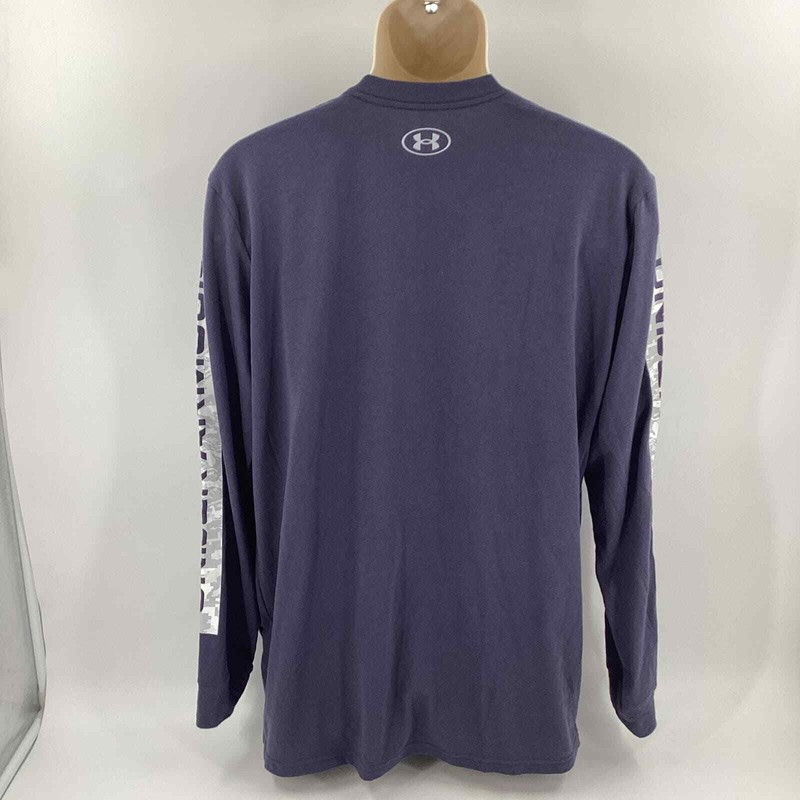 Under Armour Long Sleeve T Shirt Blue Gray White Black Size Medium New 478 gallery