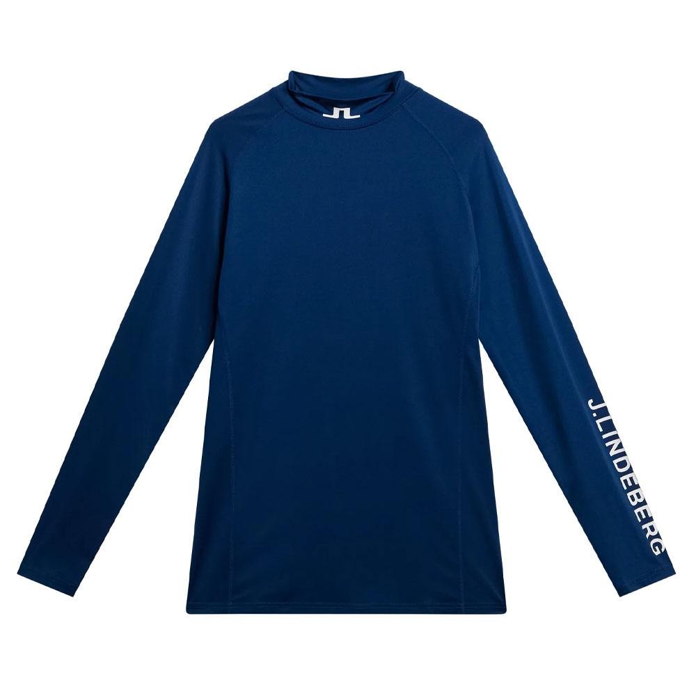 J.Lindeberg Men Aello Soft Compression Top Golf Baselayer Estate Blue - SS24 gallery