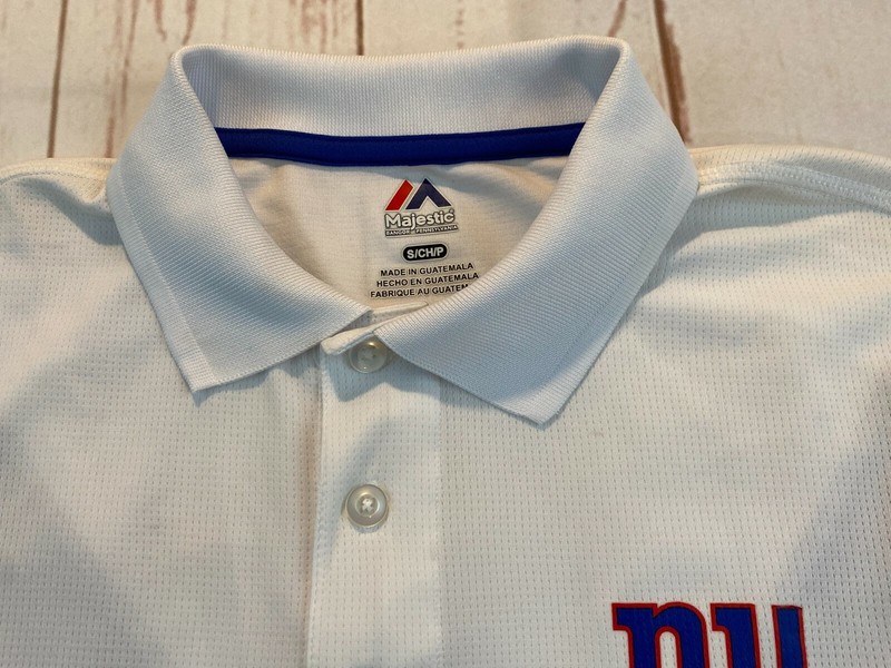 New York Giants NFL Mens Cool Base Performance Golf Polo Shirt Small Nwt White gallery