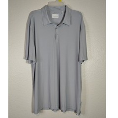 7 Diamonds Men’s Size XL Silver Gray Short Sleeve Stretch Performance Polo Shirt