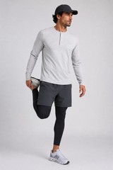 Lululemon Men’s Performance Long Sleeve Henley Shirt 2X Activewear