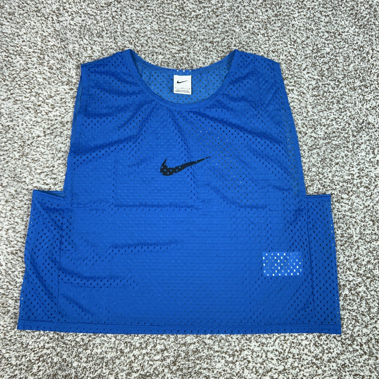 Nike Tank Top Mens Large Blue Mesh Practice Pinnie Jersey Training Gym Sport A1 gallery