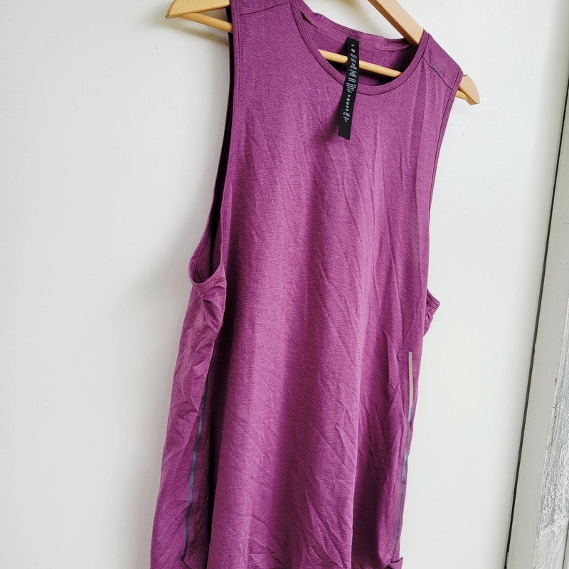 Lululmeon Fast Free Tank Top Heathered Vintage Plum Slim Fit Size Medium gallery