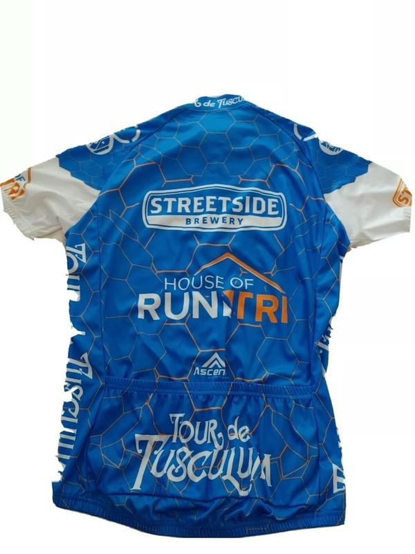 Ascend Sportswear Men's Shirt Cycling Large Style SS Blue Tusculum Touring NWT gallery