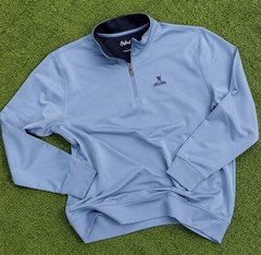 Oxford x Lake Nona Golf & Country Club 1/4 Zip Pullover Mens L Blue Performance