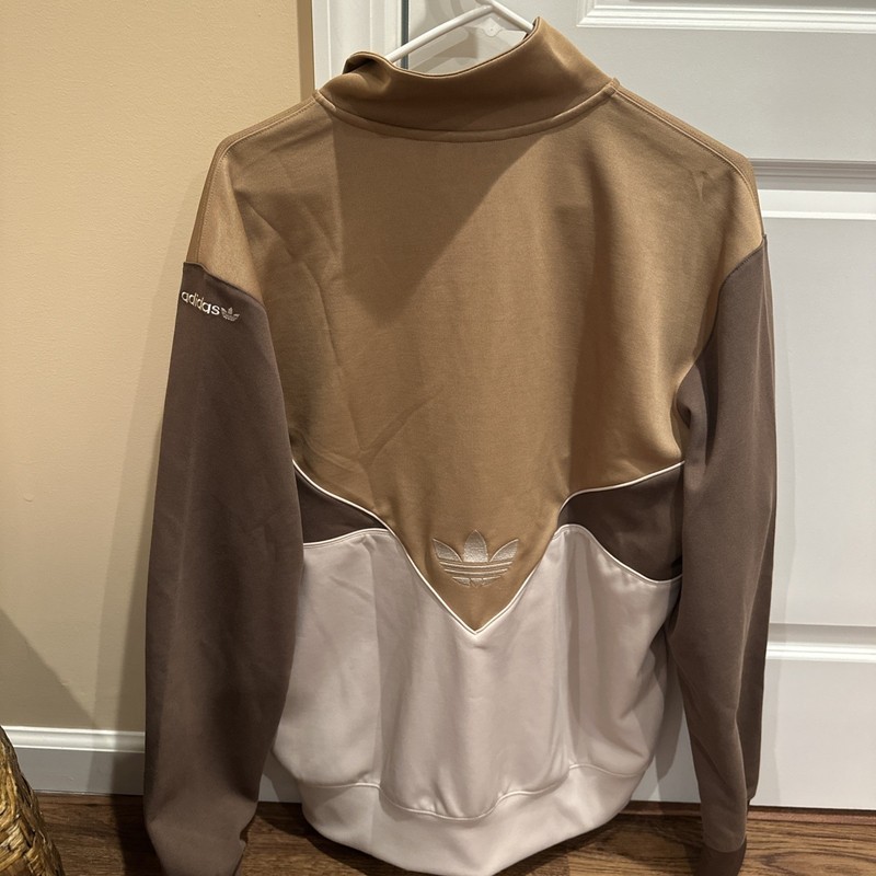 Adidas Originals Men’s ADICOLOR CUTLINE TRACK TOP IU2365 Beige Size LARGE gallery