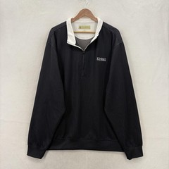 Donald Ross Links Pullover Mens 2XL Black Grid Check 1/4 Zip Kinsale Golf Club