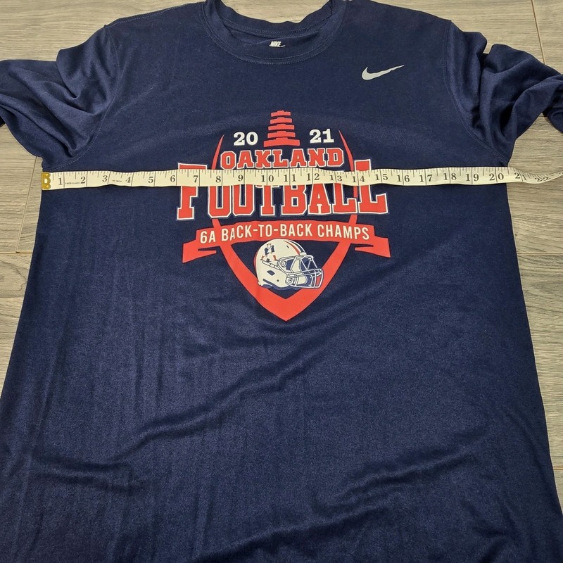 Nike Oakland Football 6A Champs Tee Shirt Mens L Blue Dri Fit Long Sleeve gallery