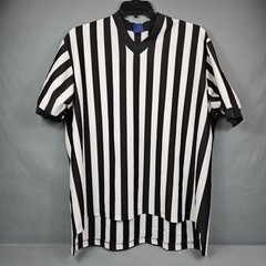 Men’s XXL Dalco Athletic V-Neck Basketball Referee Shirt Black White Striped