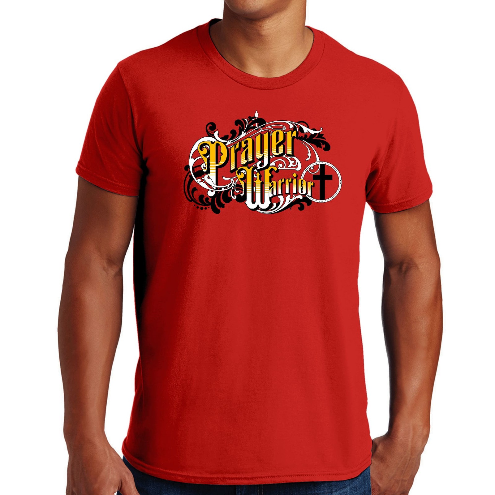 Mens Graphic T-shirt Prayer Warrior Victorian Style Illustration gallery